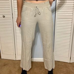 Tan Elastic Pants
